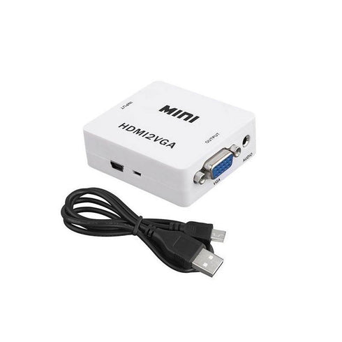 HDMI TO VGA Video AUDIO CONVERTER - White