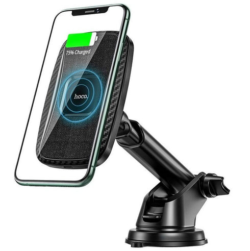 Hoco CA75 Magnetic Wireless Fast Charging Car Phone Holder - WooTech Online Shopping In SA