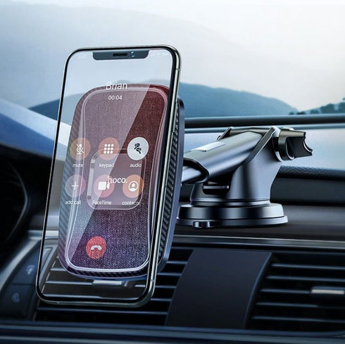 Hoco CA75 Magnetic Wireless Fast Charging Car Phone Holder - WooTech Online Shopping In SA