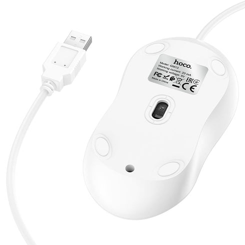 HOCO GM13 Business Wired USB Mouse with super comfortable grip.