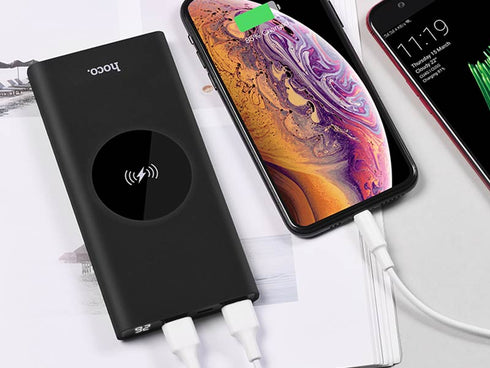 Wireless Power bank 10000 mAh wireless charging dual ports - Hoco J37