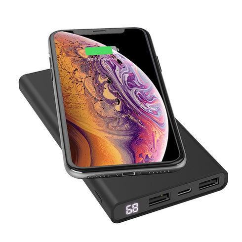 Wireless Power bank 10000 mAh wireless charging dual ports - Hoco J37