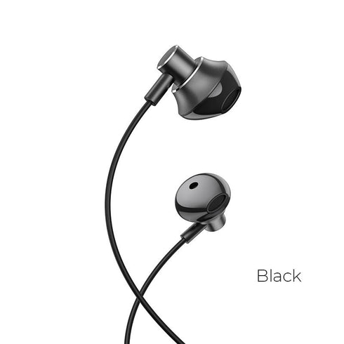 Hoco Magnetic Earphone - Black - 3.5mm Jack M75