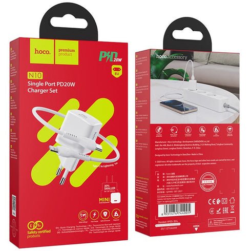 Hoco N10 Single Port Pd Charger Set
