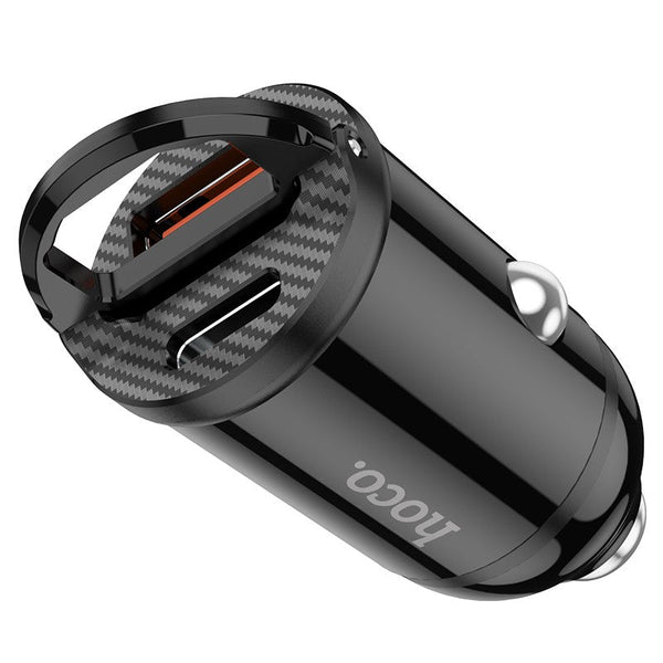 Hoco NZ2 Dual USB PD30W + QC3.0 Mini Car Charger - WooTech Online Shopping In SA