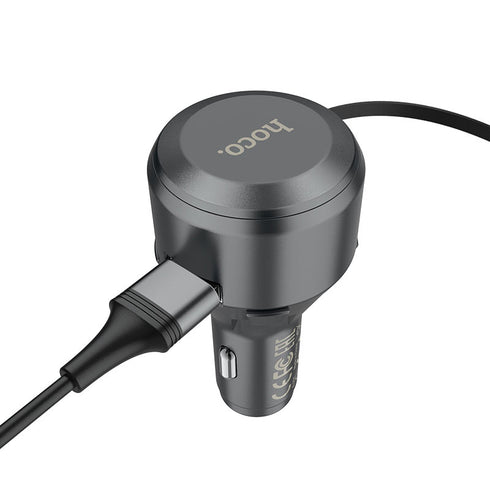 3 in 1 Car Charger With Lightning/Type C/Micro USB Cable