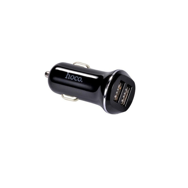 Hoco Z1 2.1A Dual USB Fast Car Charger - Black - WooTech Online Shopping In SA