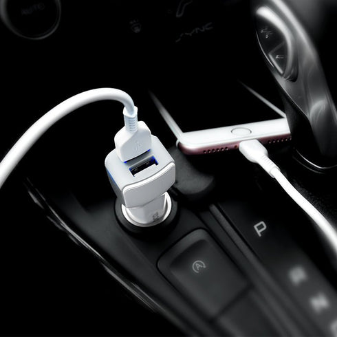 Hoco Z23 12W Dual Port Car Charger - WooTech Online Shopping In SA