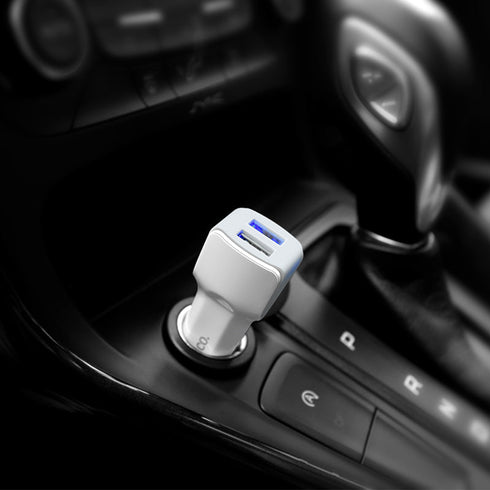 Hoco Z23 12W Dual Port Car Charger - WooTech Online Shopping In SA