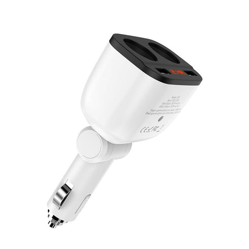Hoco Z28 Dual USB/Cigarette Lighter Car Charger With LED Display