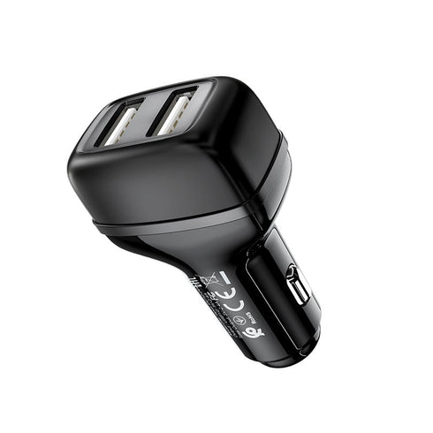 Hoco Z36 Dual USB Port 2.4A Car Charger With Type C Cable - WooTech Online Shopping In SA