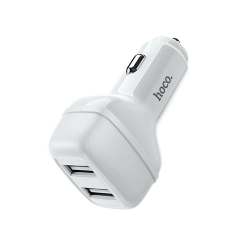 Hoco Z36 Dual USB Port 2.4A Car Charger With Type C Cable - WooTech Online Shopping In SA