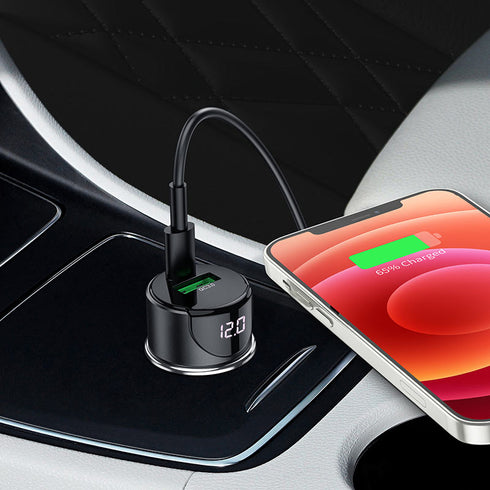 Hoco 2 in 1 Type-C + USB PD20W+QC3.0 Quick Car Charger