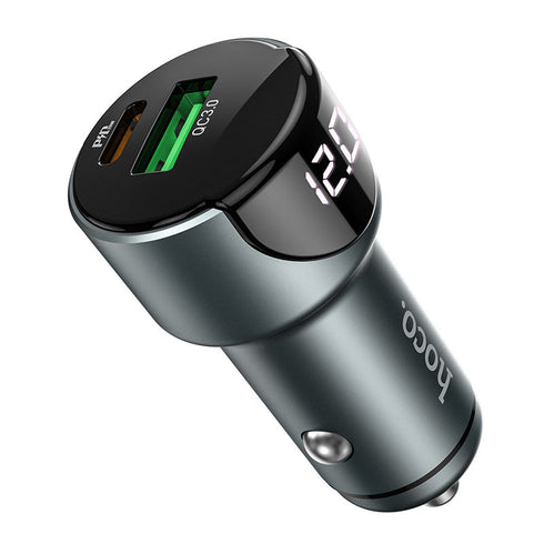 Hoco 2 in 1 Type-C + USB PD20W+QC3.0 Quick Car Charger