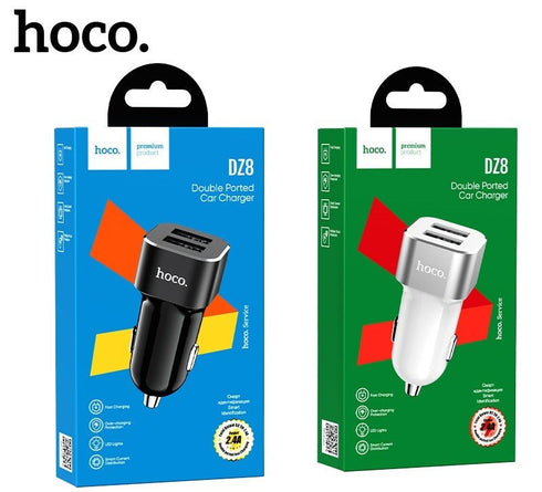 HocoDoublePortedCarChargerDZ8 - WooTech Online Shopping In SA