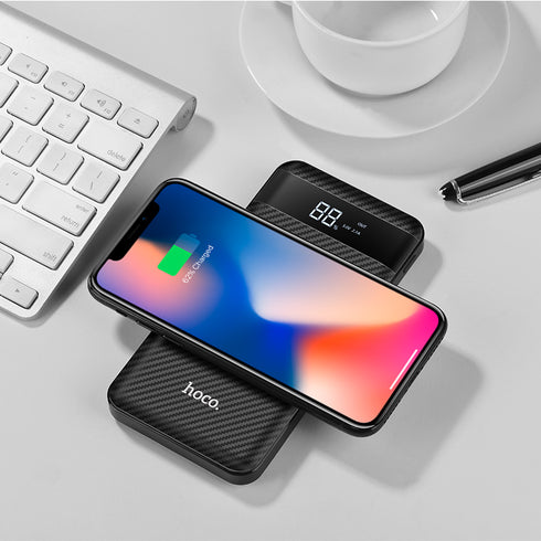 Wireless slim Power bank 10000 mAh wireless charging - Hoco J11 - WooTech Online Shopping