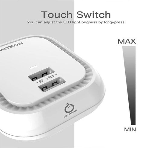 moxom led lamp with 2 port usb charger + cable kh-64y