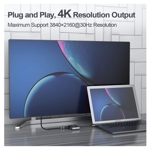 4 in 1 USB C To 4K Hub PD HDMI VGA USB Adapter