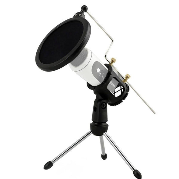 Andowl Mini Microphone With Pop Filter Shockproof Desktop Stand PS-3 - WooTech Online Shopping