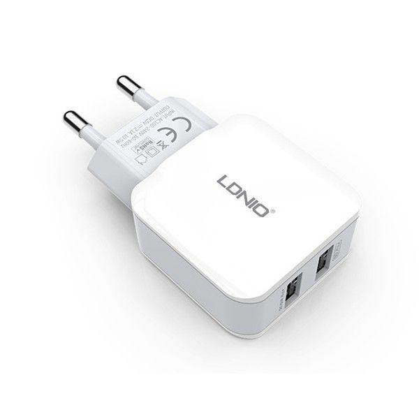 LDNIO Dual USB Travel Wall Charger Power Adapter (A2202) - WooTech Online Shopping In SA