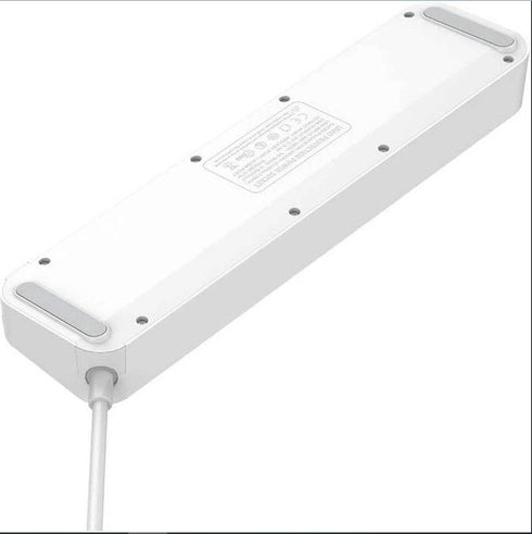 LDNIO SC4408 Defender Series Power Socket with 4 Socket Outlets and 4 USB Charging Port, 5 Power Socket, Waterproof Mechanical Switch, 2500W Power, 2