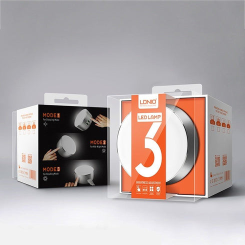 LDNIO USB 2 Ports LED Light USB Charger Long Cable Touch Contral Night Lamp Travel Charger A2208