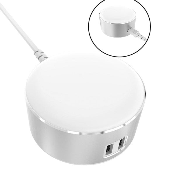LDNIO USB 2 Ports LED Light USB Charger Long Cable Touch Contral Night Lamp Travel Charger A2208 - WooTech Online Shopping In SA