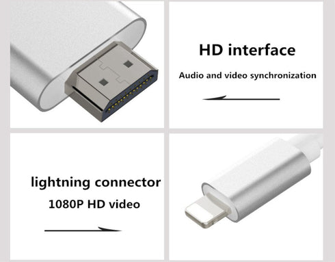Lightning To Hdmi HDTV Digital AV Adapter for iphone / ipad Mini / Air Pro