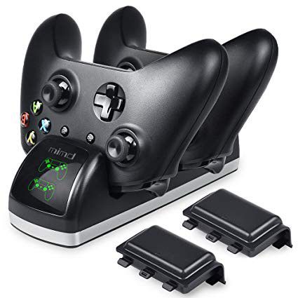 MIMD Charging Dock for XBOX ONE/SLIM/X Dual Gaming Charger Stand for XBOXONE- Black