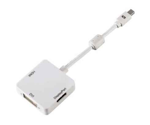 Mini Display Port to HDMI|DVI|DISPLAYPORT Adapter - White
