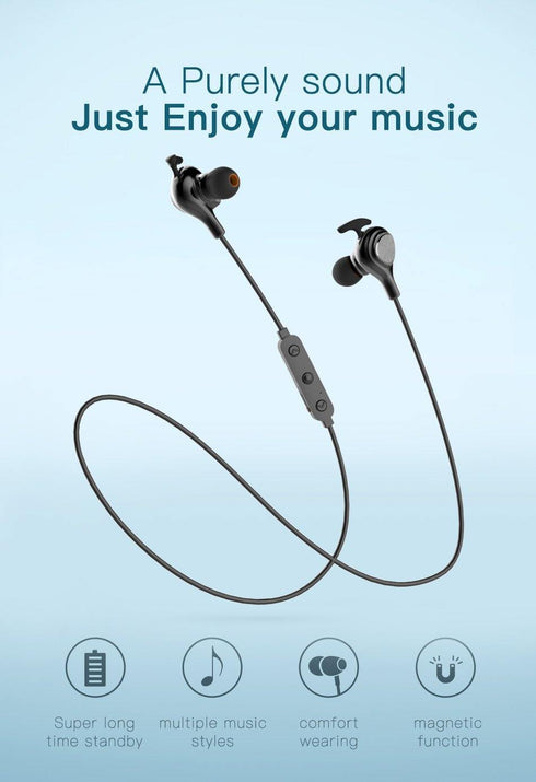 MOXOM Bluetooth Earphones Wireless Volume Control Stereo Headset V4.1 Noise Reducing Wireless Earphones For iPhone for Samsung mox-25