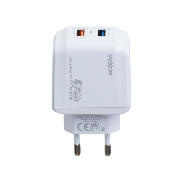 Moxom Fast Home Charger 2 port charger - WooTech Online Shopping In SA