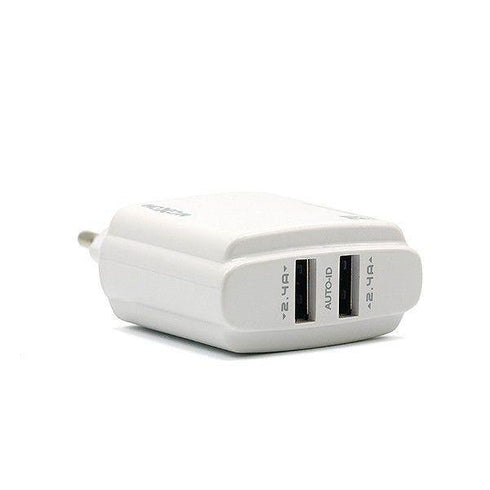 Moxom Fast Phone Charger - 2 usb Port With Cable For ios-Micro-Type-c Mx-Hc20