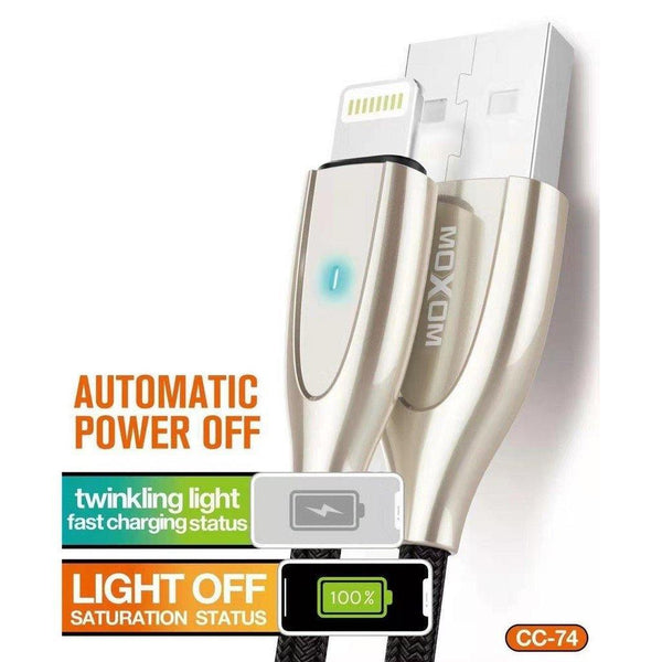 Moxom lightning cable cc-74 black - WooTech Online Shopping In SA