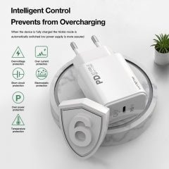 Moxom PD Fast charger For iPhone 12 /11 - 18w USB-c power Adapter Mx-HC25