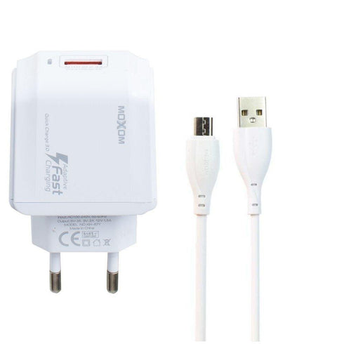 Moxom QC3.0 Super Fast Phone charger- With cable- kh-67y