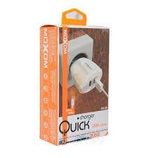 Moxom quick home charger 2.1Amp 2-Usb with cable kh-68 white