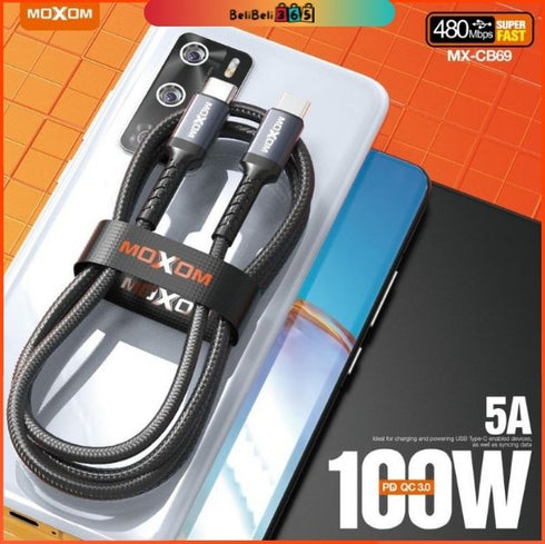 Original Moxom MX-CB69 100W 5A Super Fast charging Cable PD Cable Type-C - WooTech Online Shopping In SA