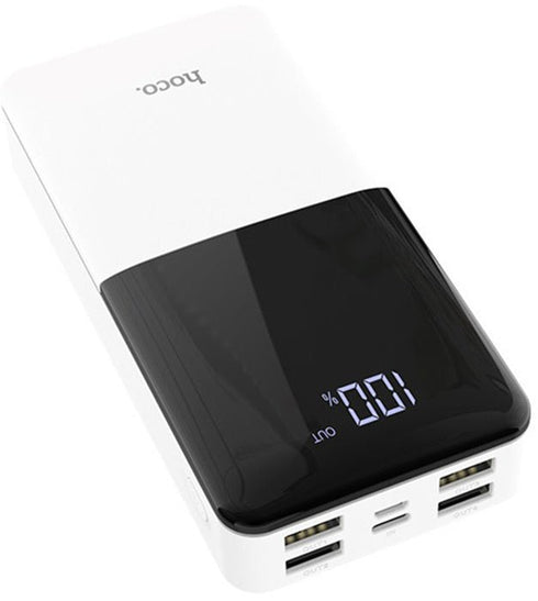 Power bank 20000mAh 4 USB Output - hoco J42A - white
