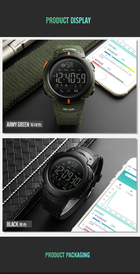 SKMEI 1301 Waterproof Alarm Bluetooth Sports Watch
