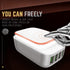 USB Phone Charger 4 Ports Wall Travel Light Charger 5V 4.4A