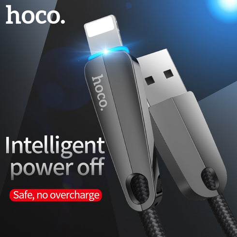 Smart power off LED fast charging cables For Iphone - WooTech Online Shopping