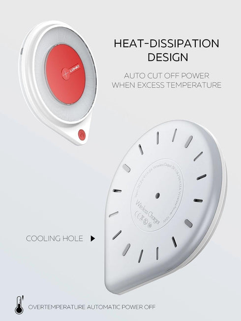 10W Fast Wireless Charger Built-in Bedside Lamp Qi Quick Charging Pad - AW001