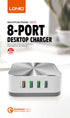 LDNIO A8101 QC3.0 50W 8 Ports Fast Desktop Charger for Smart Devices