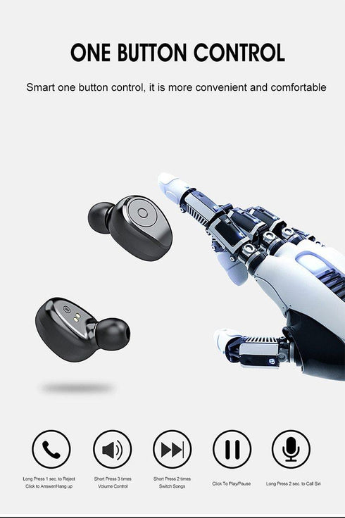 Bluetooth 5.0 Earphones TWS F9 5.0V Stereo Noise Cancelling Gaming Earbuds