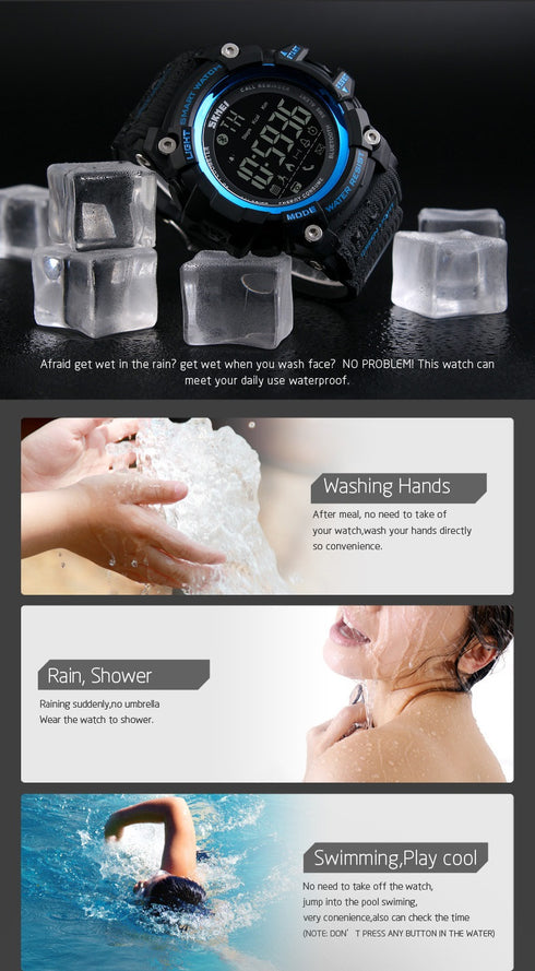 SKMEI 1227 Waterproof Alarm Bluetooth Sports Watch