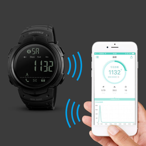 SKMEI 1301 Waterproof Alarm Bluetooth Sports Watch
