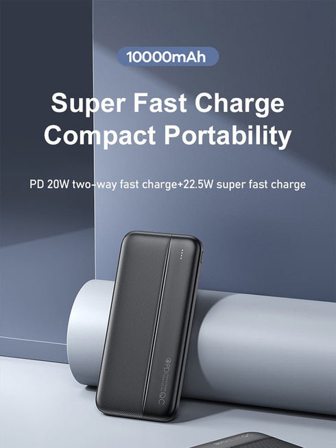 Remax RPP-212 QC+PD 10000mAh Power Bank 22.5W - Black