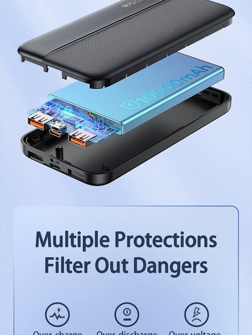 Remax RPP-212 QC+PD 10000mAh Power Bank 22.5W - Black