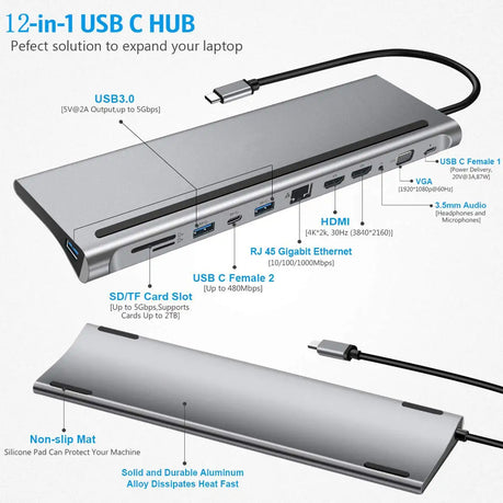11 Ports USB-C to HDTV Multifunction Adapter